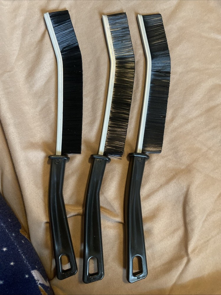 Long Grout Cleaner Scrub Brush with Stiff Angled Bristles for Deep Tile Joints