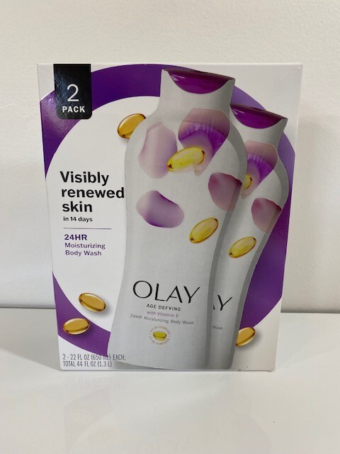 Olay Age Defying Body Wash with Vitamin E and B3 for Smooth Skin 22 oz Twin Pack
