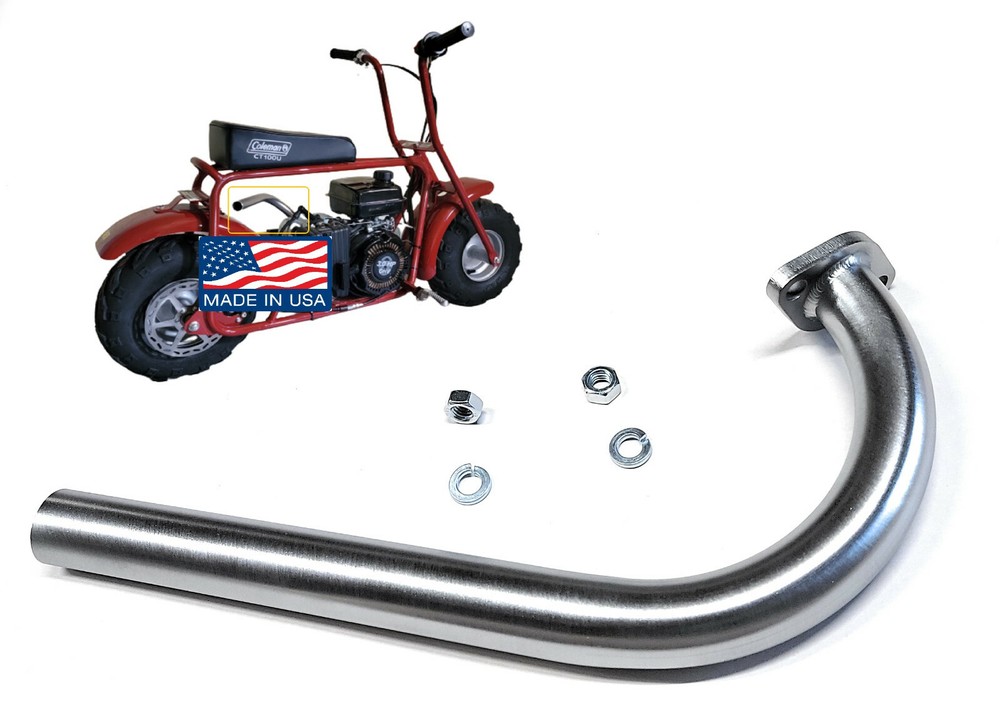 Header Exhaust Pipe for: Coleman Powersport 98cc 3.0 HP CT100U Mini Bike