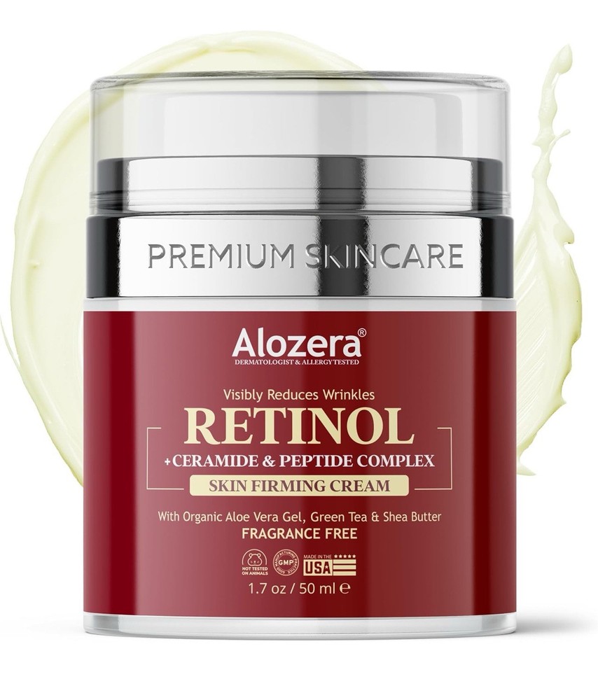 Alozera Retinol Face Cream for Anti-Aging & Wrinkles 1.7 oz