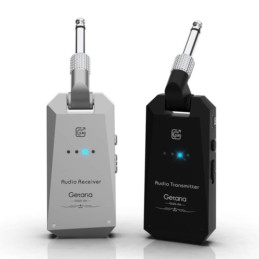 5.8GHz Wireless Guitar System with 4-Channel Transmitter and Receiver for Hassle-Free Performance