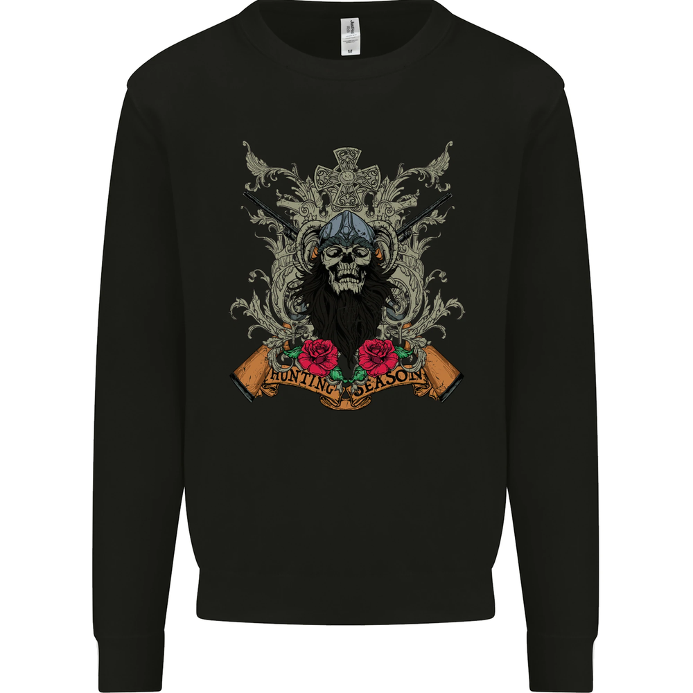 Hunting Season Hunter Skull Hunt Mens Sweatshirt Jumper