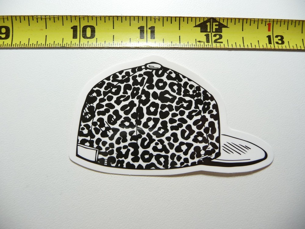 CHEETAH SKIN BASEBALL CAP DECAL STICKER HIP HOP RAP MUSIC STYLE STREET