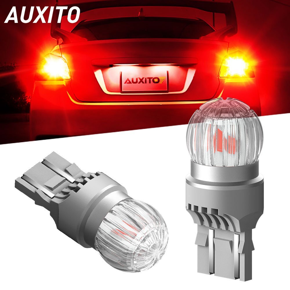 2x AUXITO 7443 7440 LED Rear Tail Brake Stop Parking Light Red Bulbs Autoparts-1