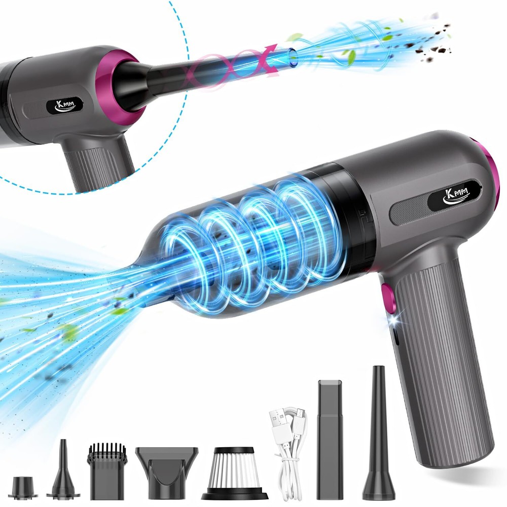 Handheld Car Vacuum Cleaner, 4 in 1 Vacuum Cleaner 16000Pa Air Duster, 3-Spee...
