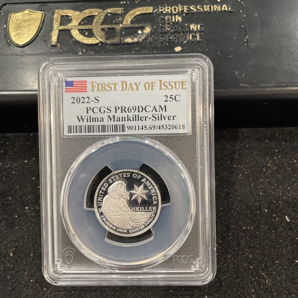 2022 S Gem Proof SILVER Wilma Mankiller Quarter Graded At PR69 Deep Cameo I-9
