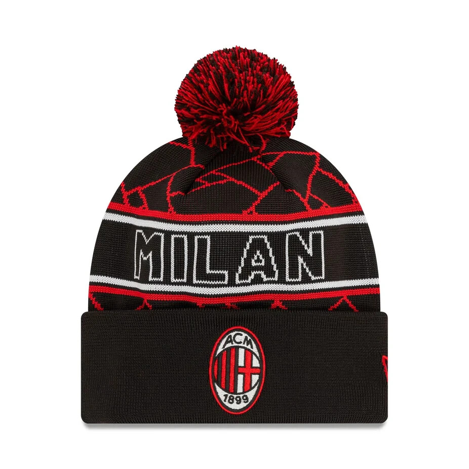 2560/120/59 New Era Cap AC Milan Hat Beanie Pom Pom 60595507