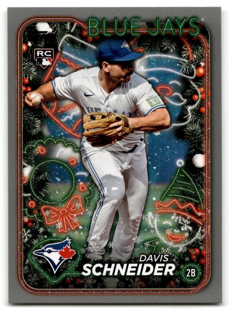2024 Topps Holiday - Silver Glitter #H132 Davis Schneider (RC)