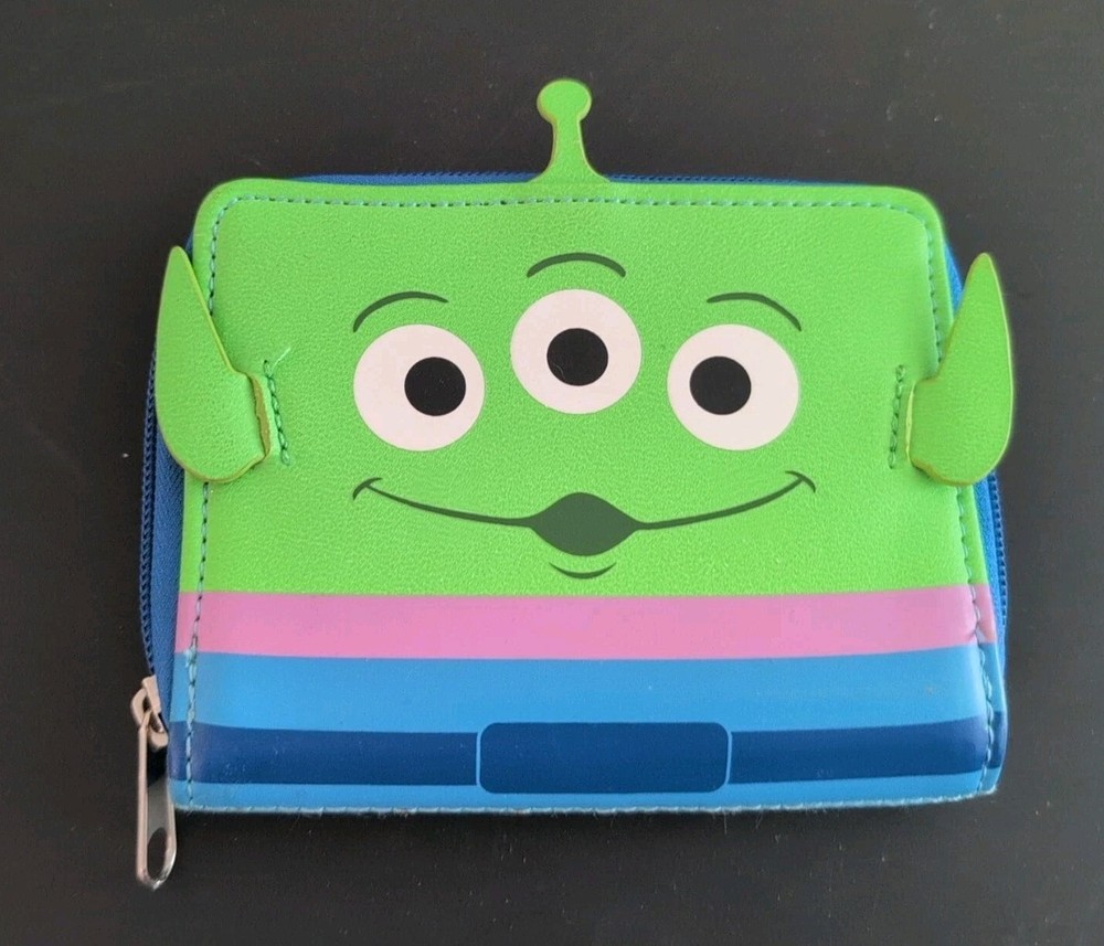 Loungefly Zip Around Wallet Disney Pixar Toy Story Alien ID Card Holder Slots