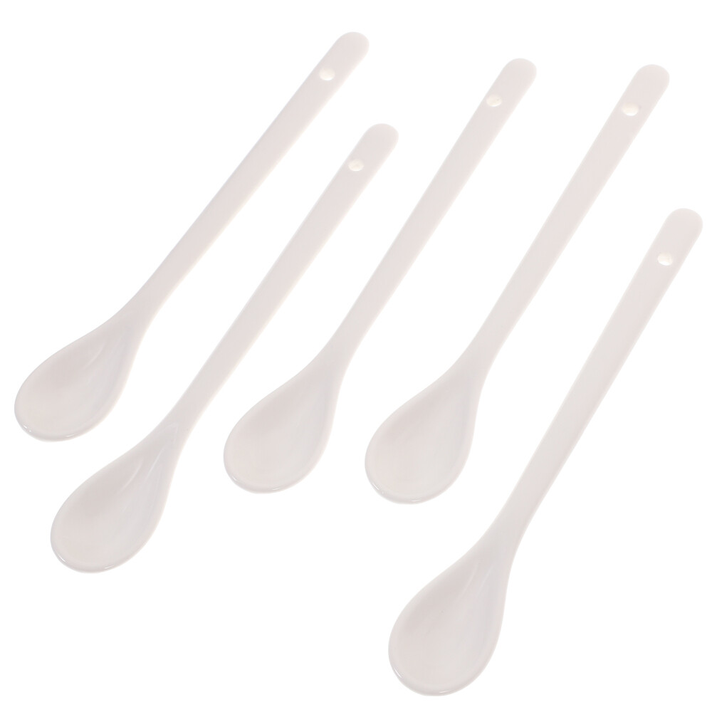 5PCS Ice Cream and Coffee Spoons for Asian Desserts and Kitchen Use