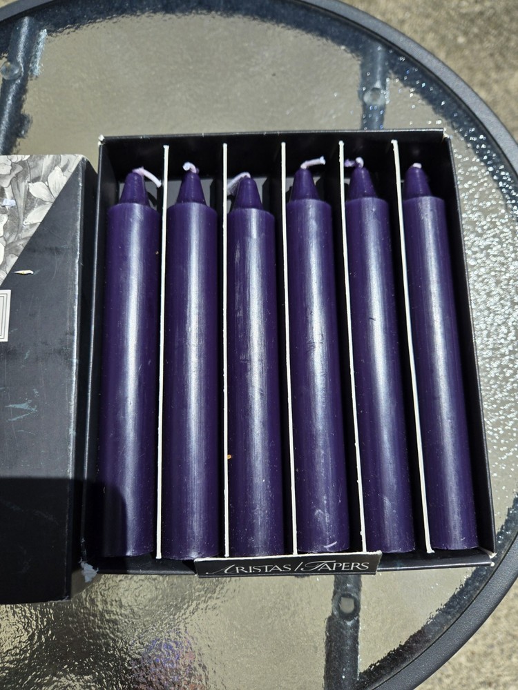 ROOT Premium Arista/Taper Candles Eggplant 6