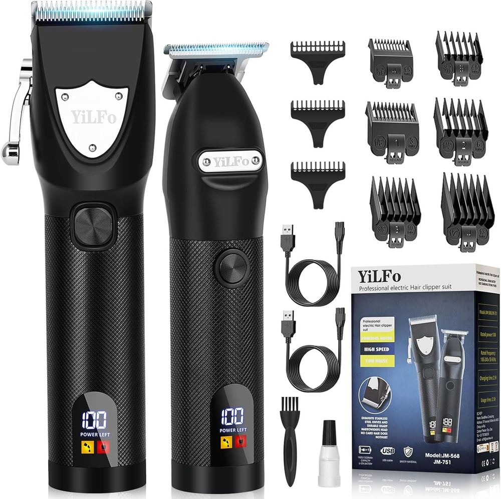 Hair Clippers for Men Professional- Beard Hair Trimmer, Cordless Barber Clippers