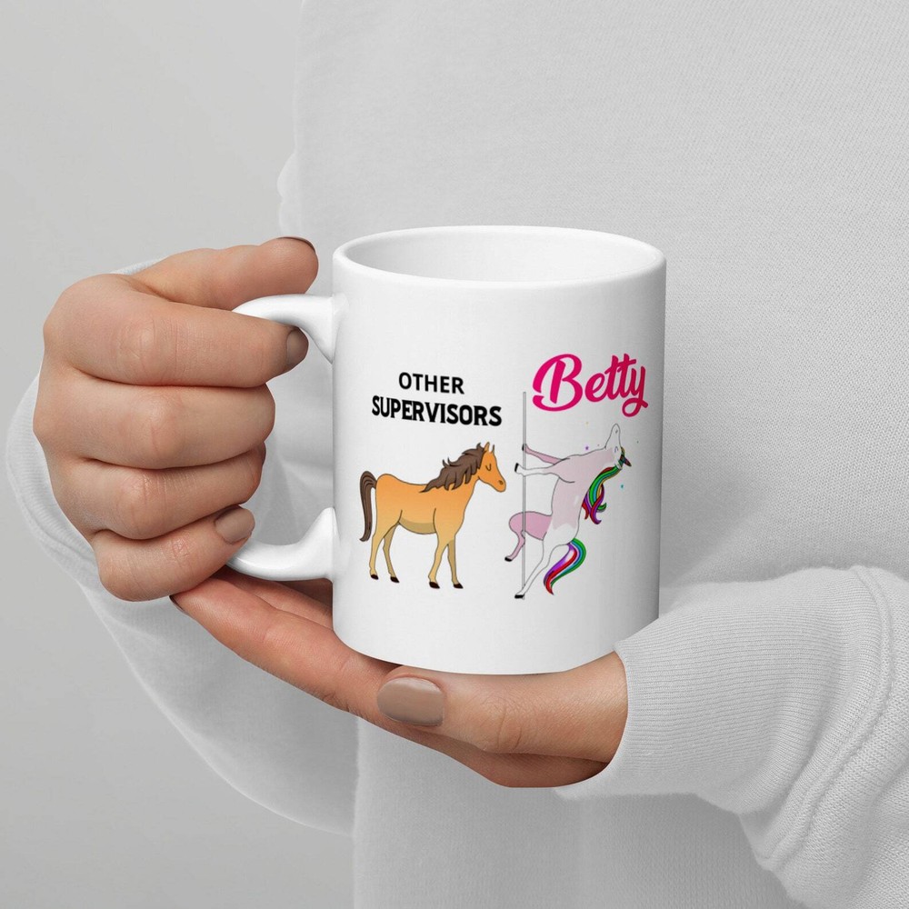 Personalized Supervisor Gift Supervisor Unicorn Coffee Mug