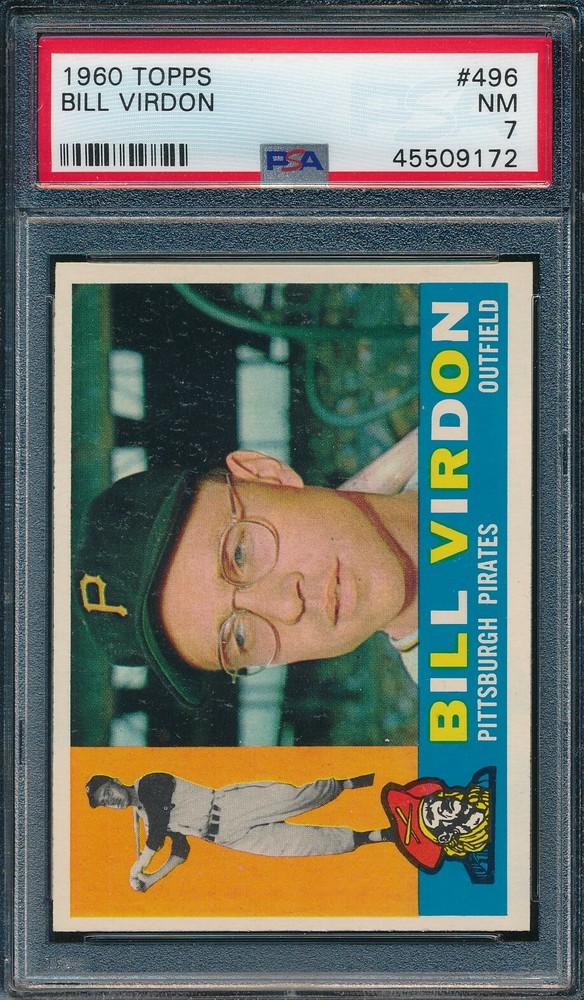 1960 Topps Bill Virdon #496 PSA 7 NM from OBGcards