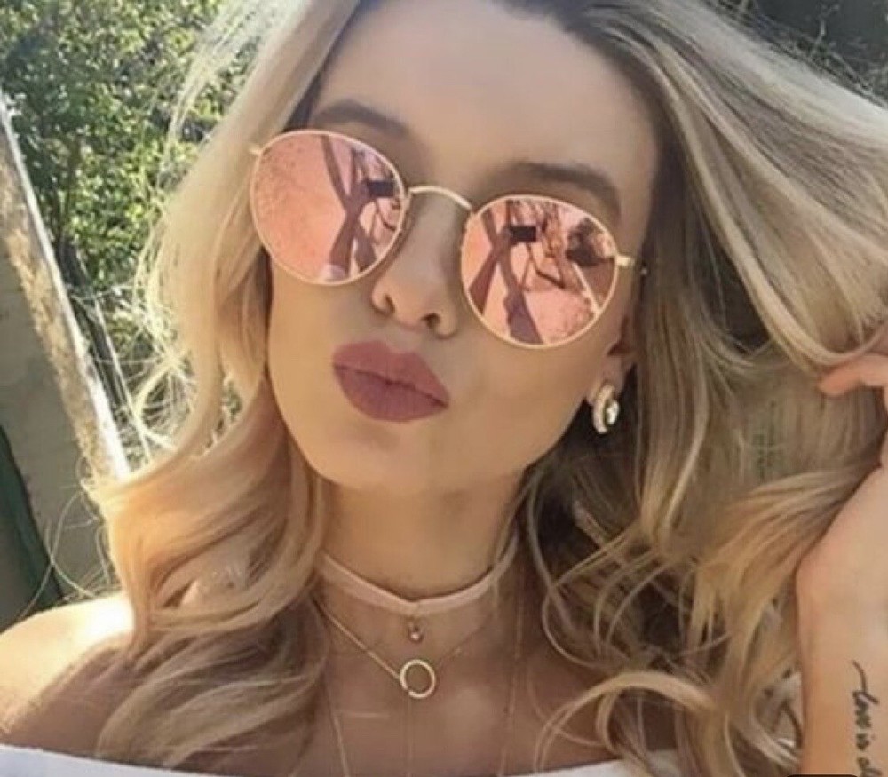 RayBan RB3447 Round Classic Sunglasses Women Flash Pink Lens Unisex Style