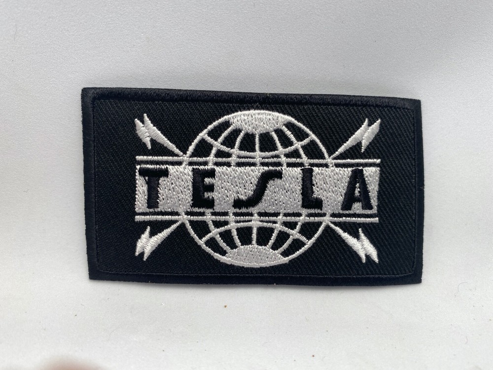 Tesla The Band Embroidered Iron-On Name Patch Tag