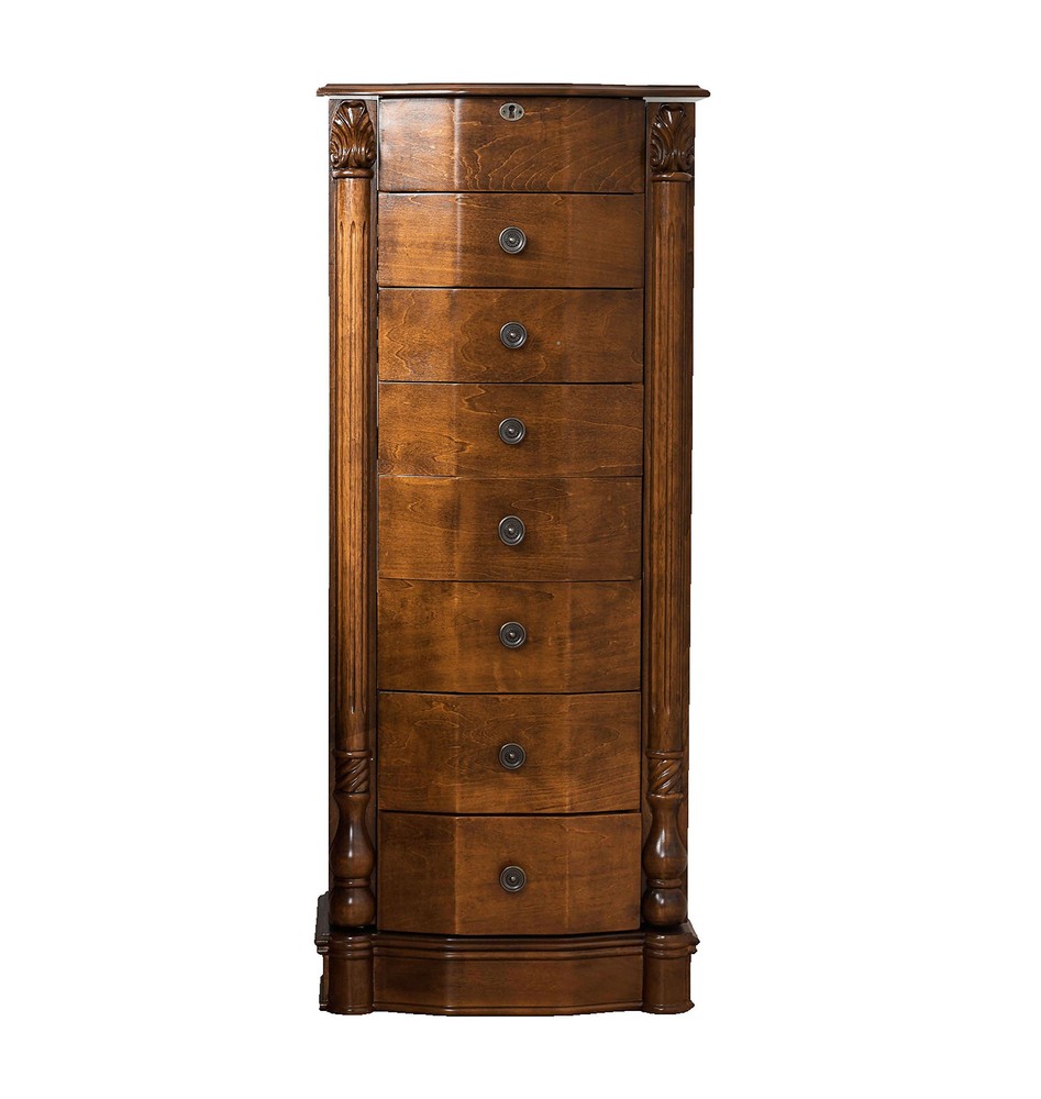Hives and Honey Antoinette Jewelry Armoire Storage Organizer, Walnut