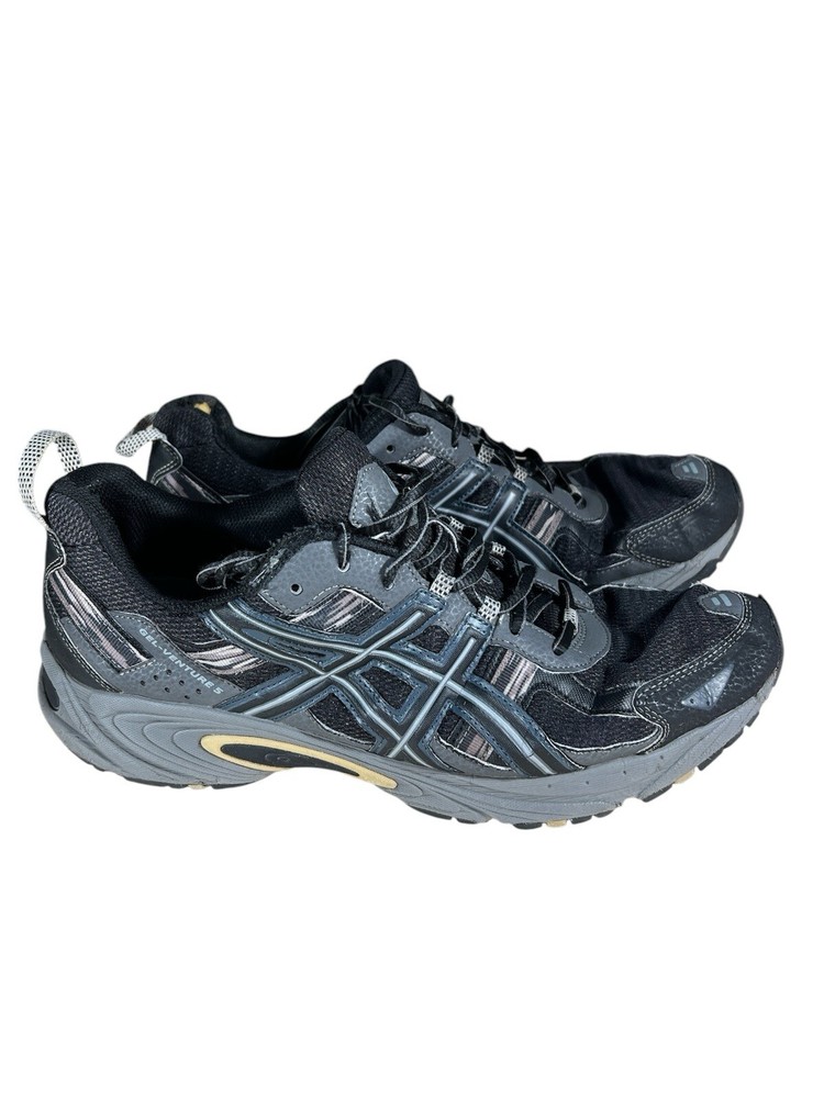 ASICS Gel Venture 5  Model T5N3N Gray Black Silver Blue Men's Size 11.5
