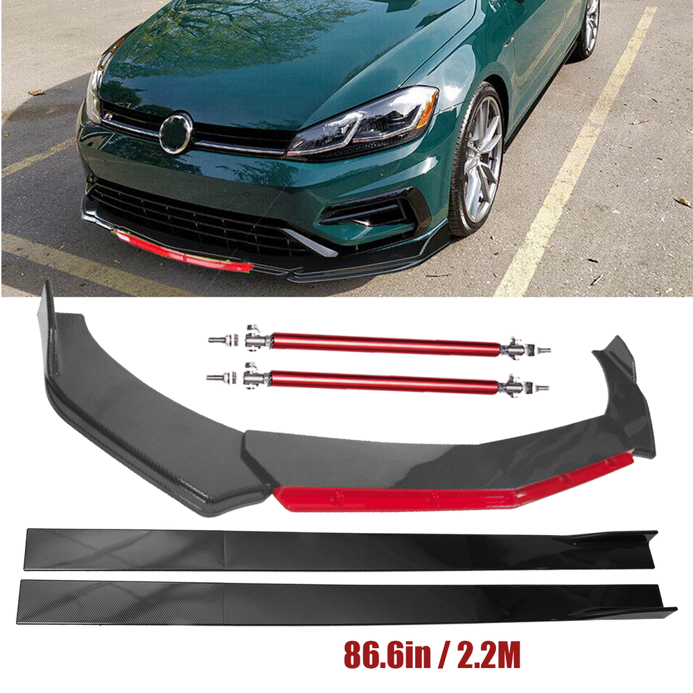 Kia Optima K5 Forte Front Bumper Lip Spoiler Splitters Side Skirt Strut Rod