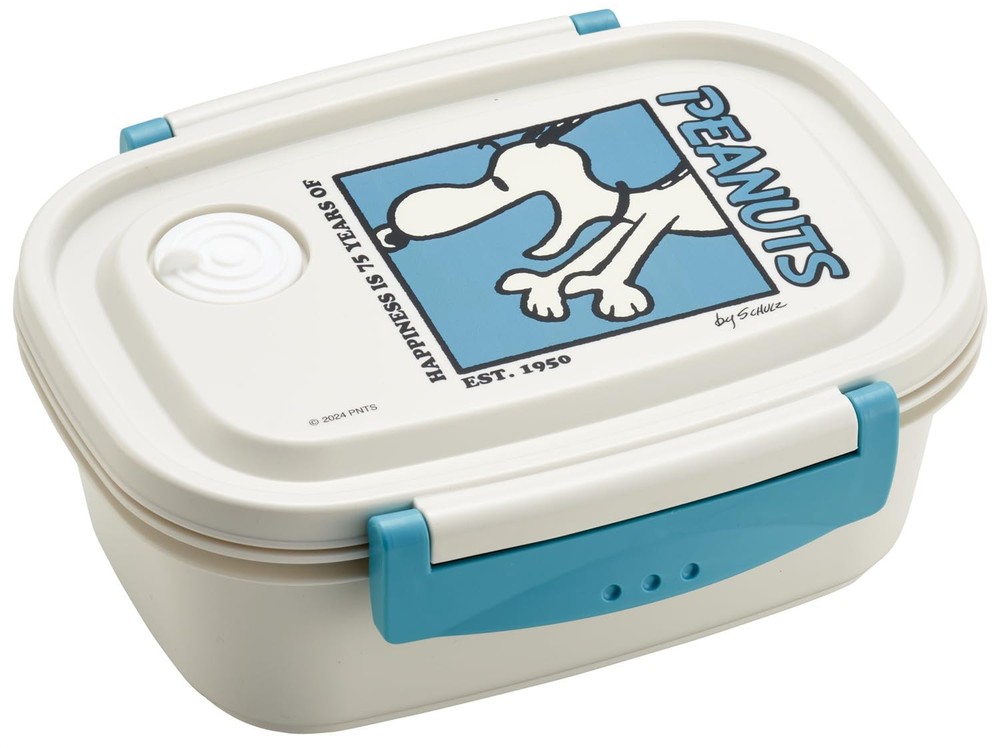 Skater Snoopy 75th Anniversary Microwave Safe Lunch Box 550ml