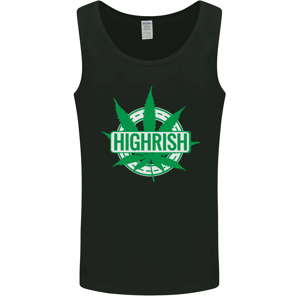 Highrish St Patricks Day Weed Funny Mens Vest Tank Top
