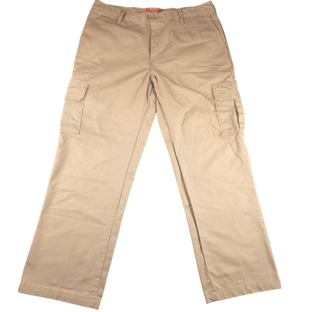 Dickies Flex Cargo Work Pant Regular Fit Loose Skate Beige Men's Size 36x30