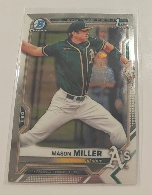 2021 Bowman Chrome Draft Mason Miller 1st Bowman Chrome Oakland Athletics