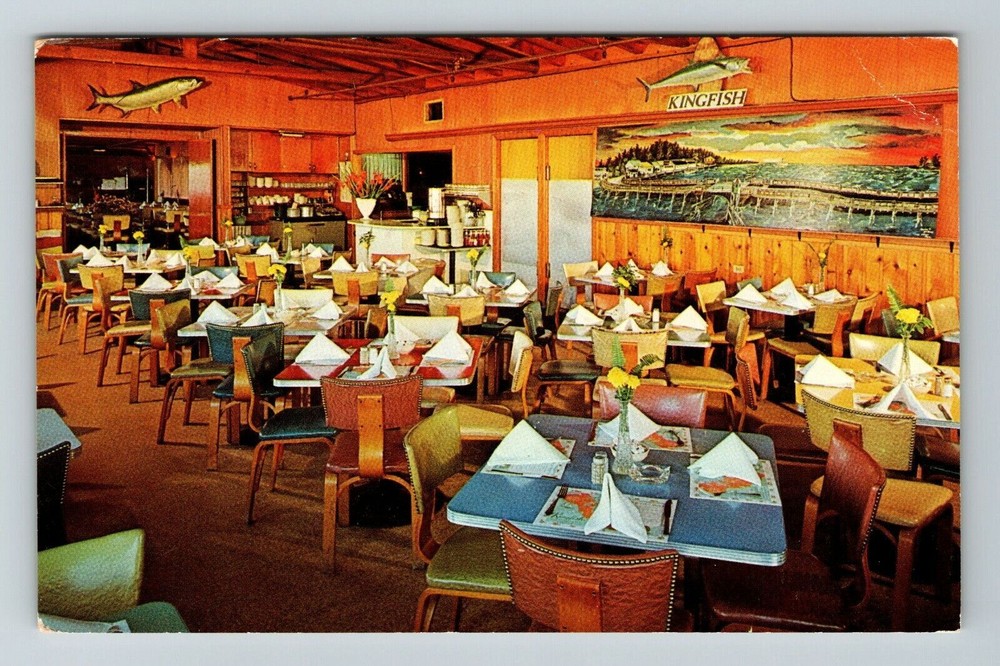 Johns Pass Florida Vintage Kingfish Souvenir Postcard