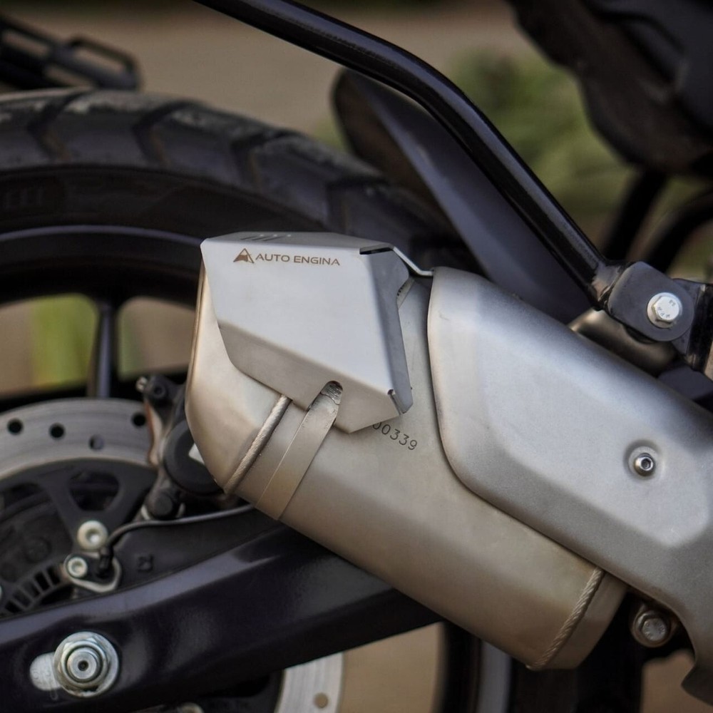 Silver Heat Shield Extender Compatible with Royal Enfield Guerrilla 450