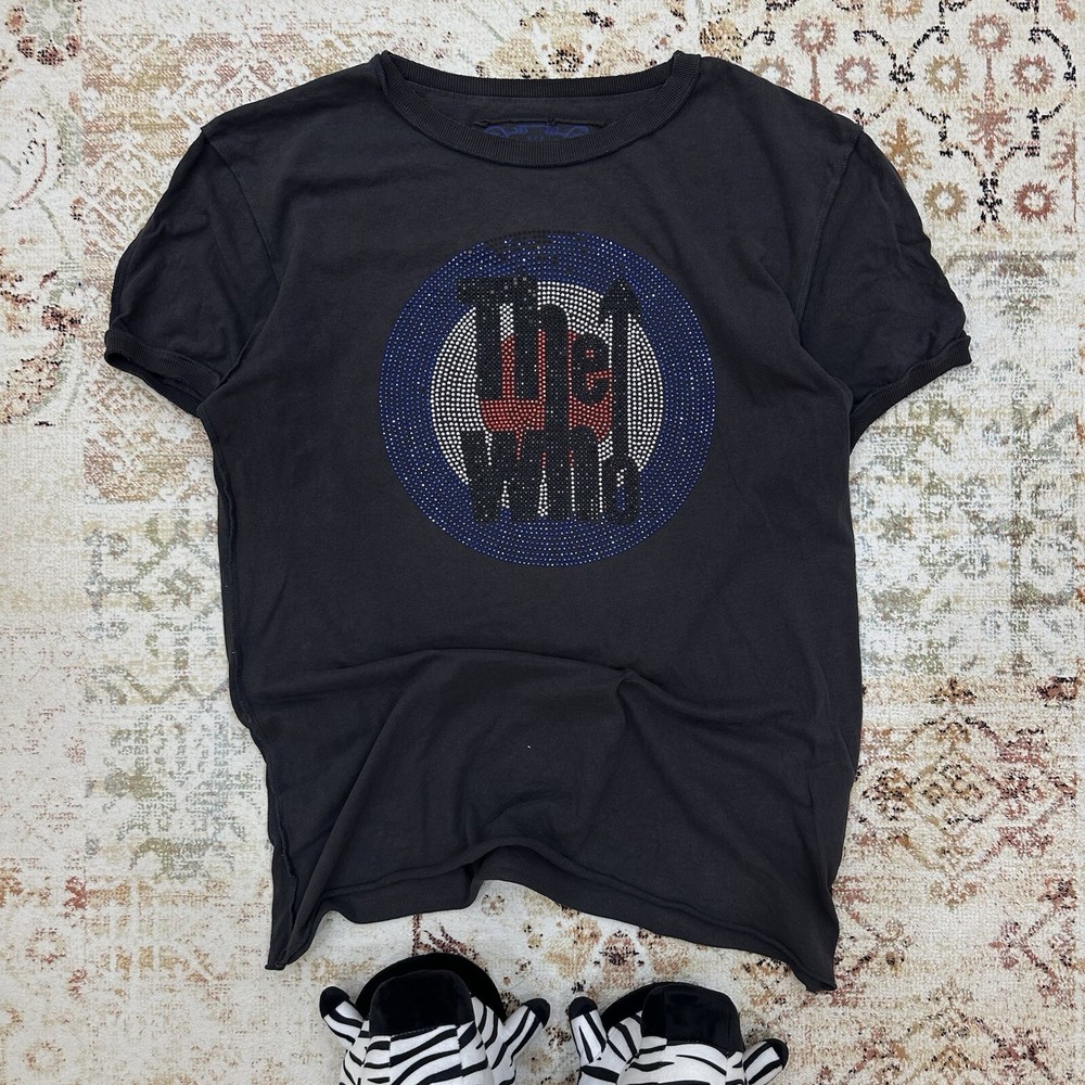 Vintage The Who Rock Band T-Shirt Y2K Big Logo 00s USA