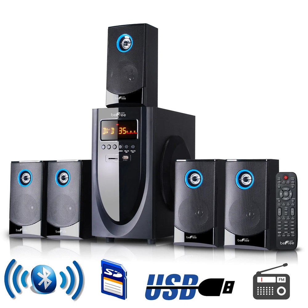 beFree Sound 5.1 Bluetooth Surround Sound Speaker System