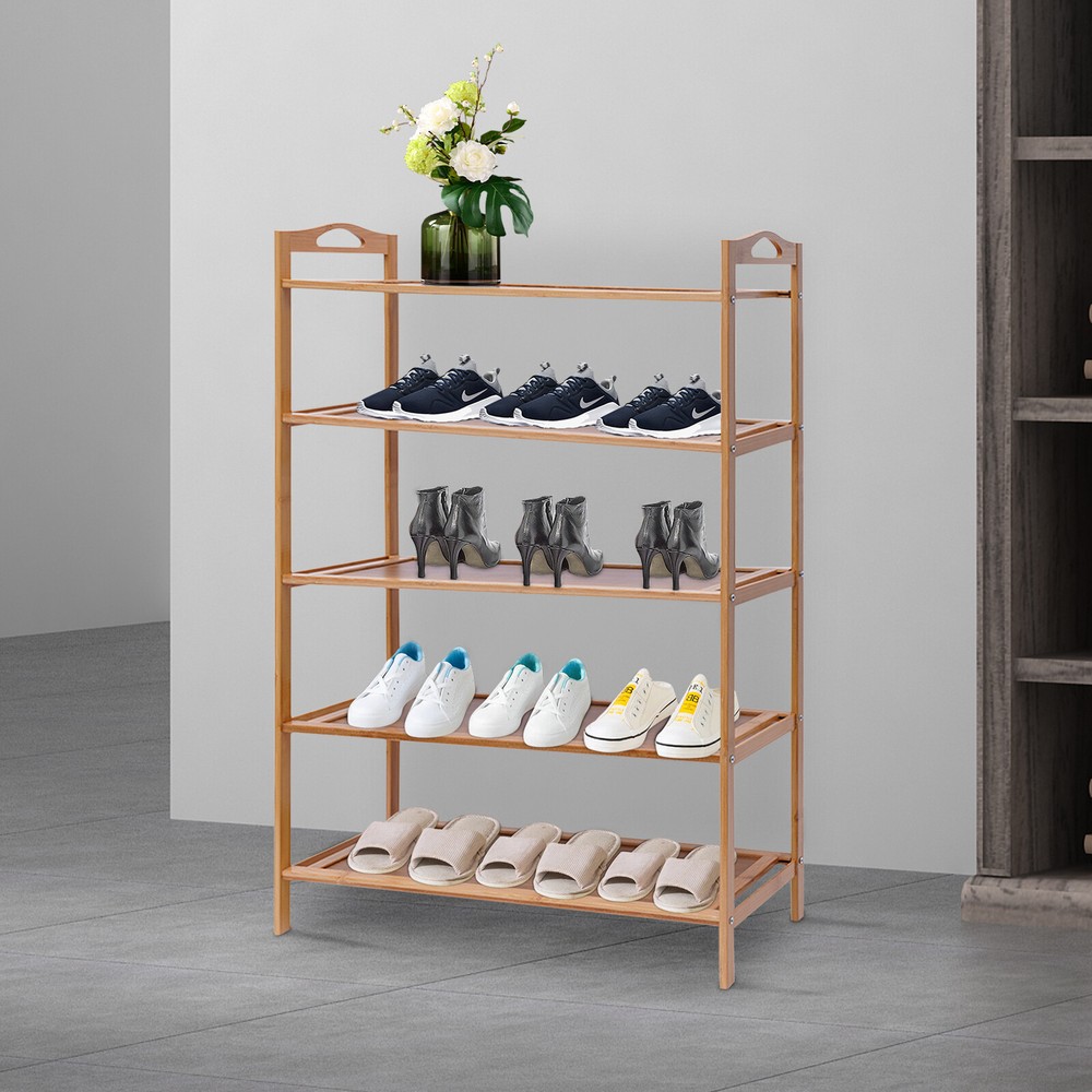 15-Pair 5-Tier Standing Shoe Rack Organizer for Space-Saving Storage