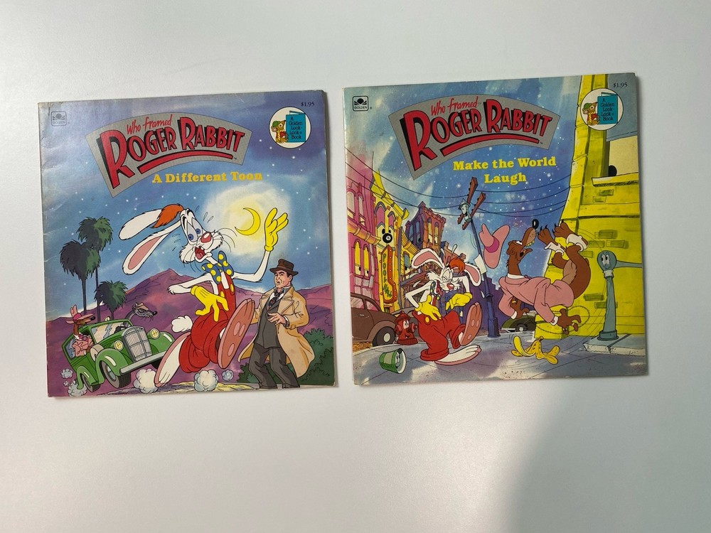 VTG 1988 Who Framed Roger Rabbit Make The World Laugh Toon Book Lot