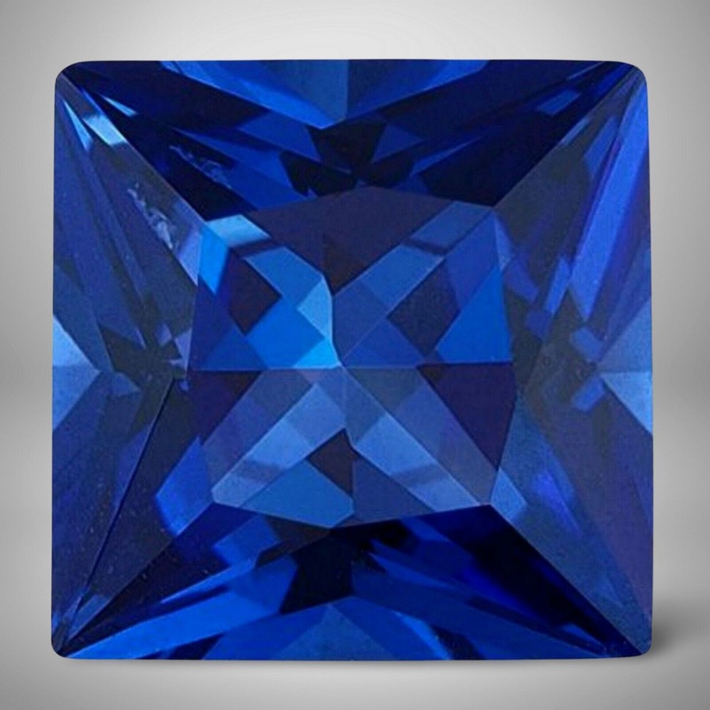 Blue Sapphire Square Cut Gemstone 1.31 Cts - 7 mm AAA+ Precious Jewelry Gem