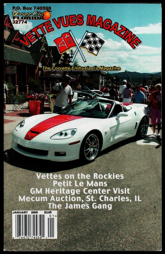 JANUARY 2009 VETTE VUES CORVETTE MAGAZINE, PETIT LE MANS, GM HERITAGE CENTER