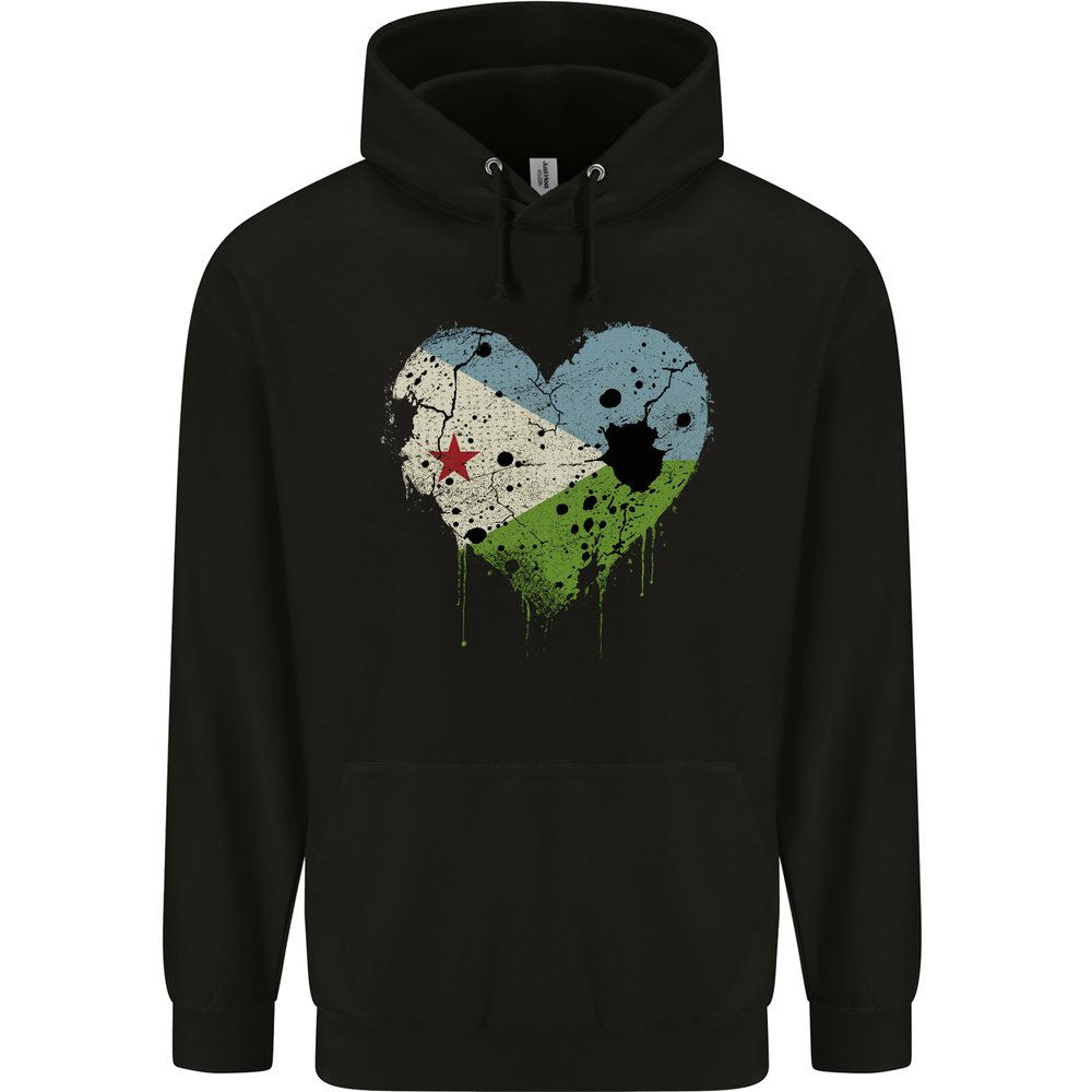 Love Djibouti Flag Djiboutians Day Football Mens 80% Cotton Hoodie