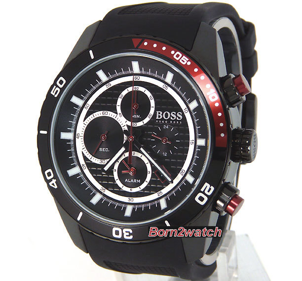 HUGO BOSS MEN 1512661 CHRONOGRAPH ALARM JAPAN QUARTZ 46mm *SUPER CLEARANCE SALE*-image