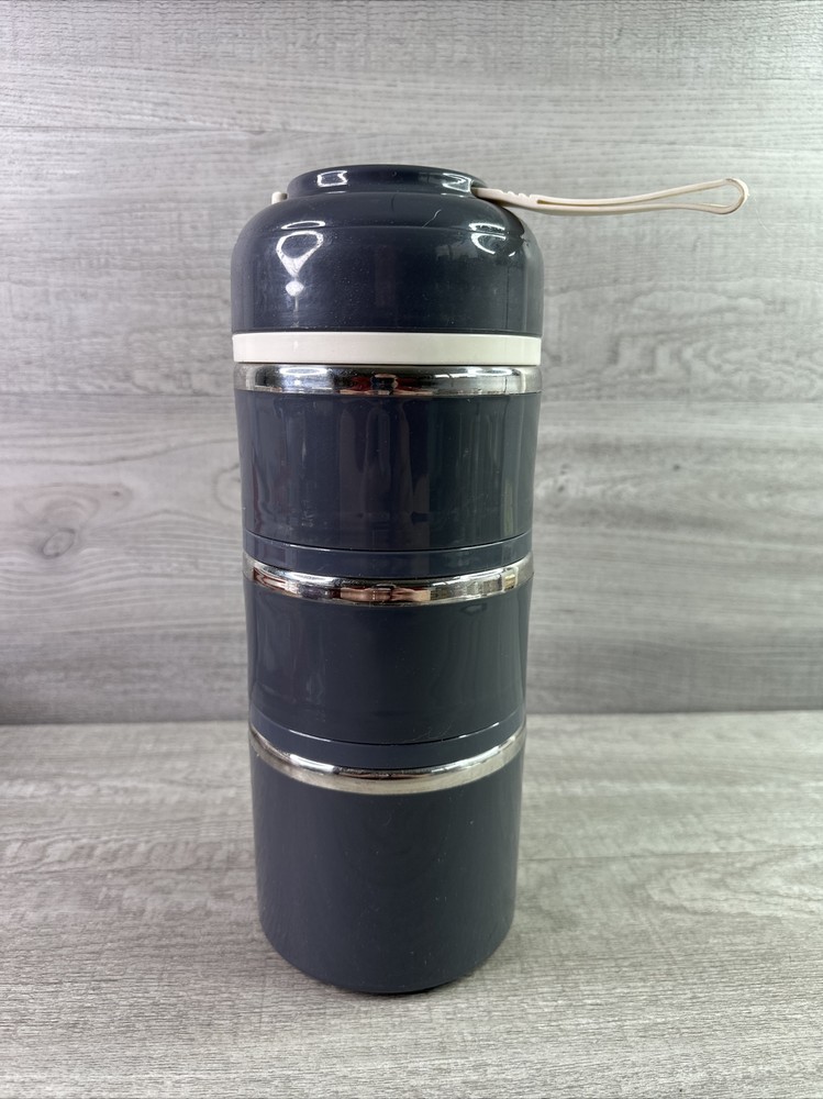 Stainless Steel Insulated Tiffin Lunch Box for Hot Food in Gray