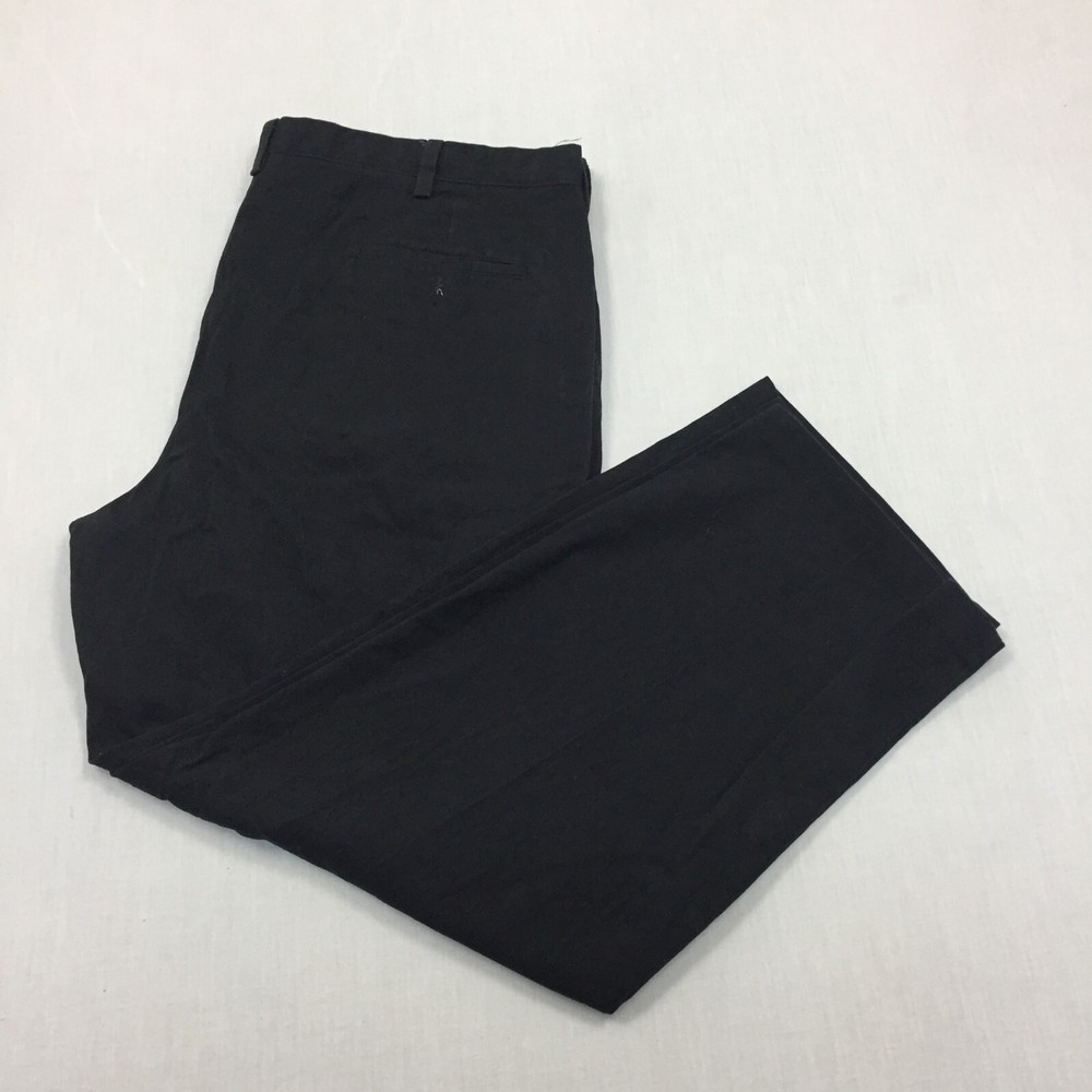 Dockers D3 Chino Trousers Cotton Pants Straight Fit Mens Size 42W 30L Black
