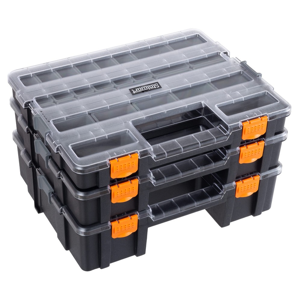 Tool Box Organizer - 3-in-1 Portable Parts Organizer with 52 Customizable Com...