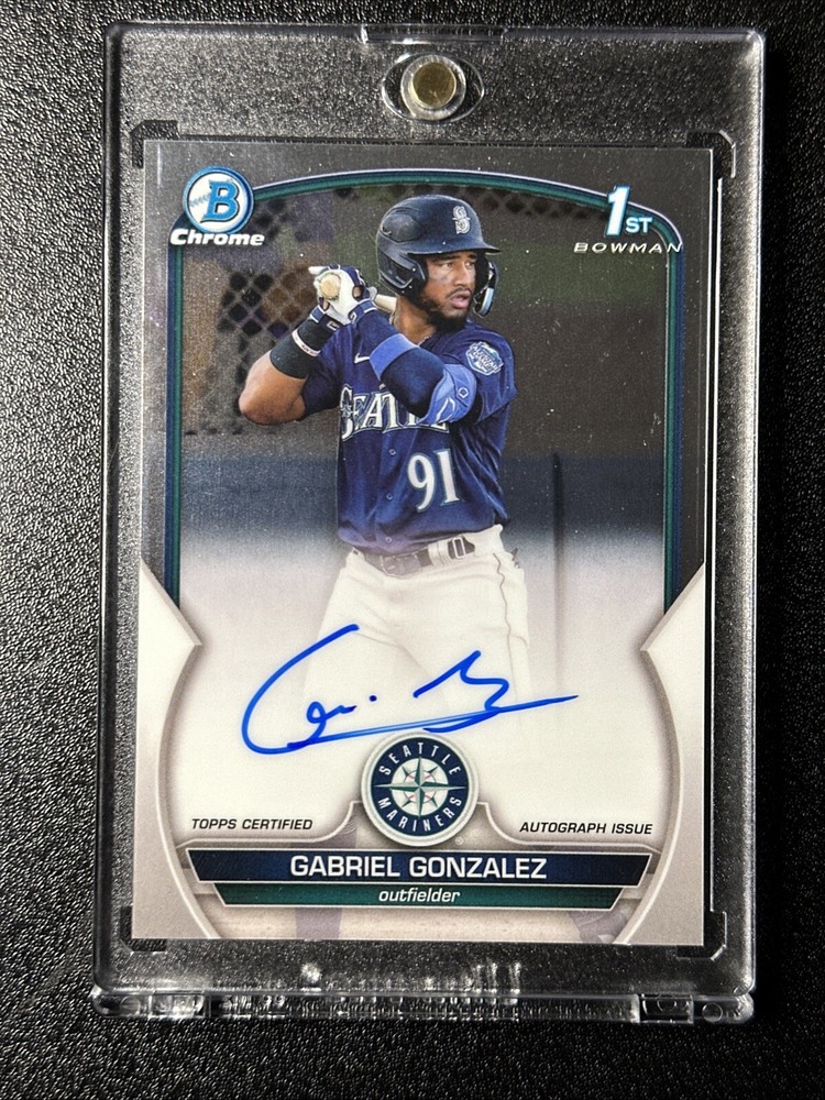 Autógrafos Bowman 2023 - Chrome Prospect #CPA-GG Gabriel González (AU, RC)