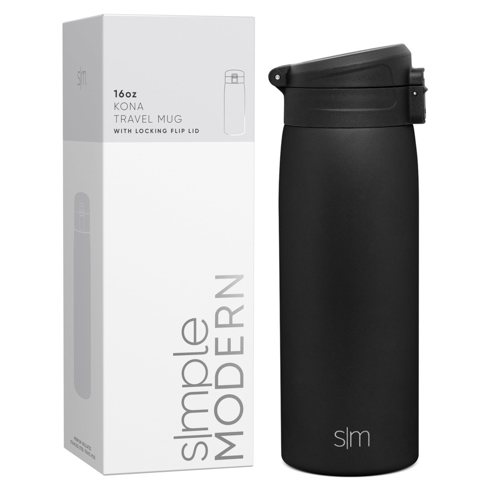 Simple Modern Insulated Thermos Travel Coffee Mug with Snap Flip Lid | Leakpr...