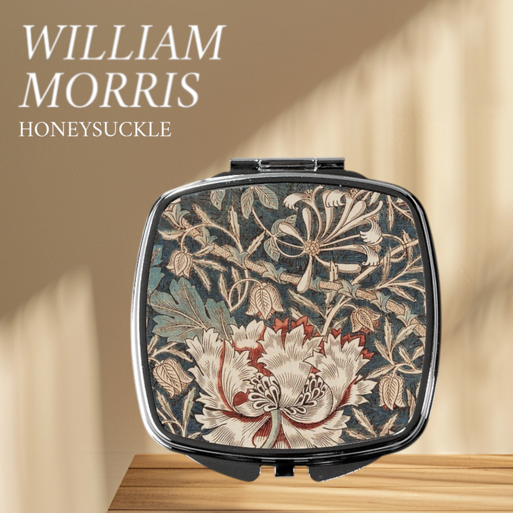 Honeysuckle William Morris Vintage Compact Handbag Makeup Mirror
