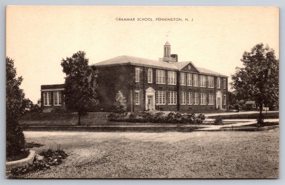 Grammar School Pennington NJ C1930 Postcard H19