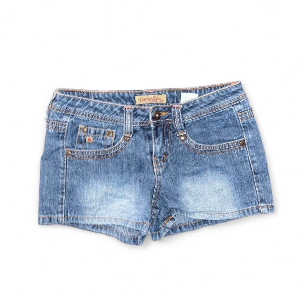 Paris Blues Vintage Jean Shorts Women’s Size 1 Blue Denim Y2K Low Rise