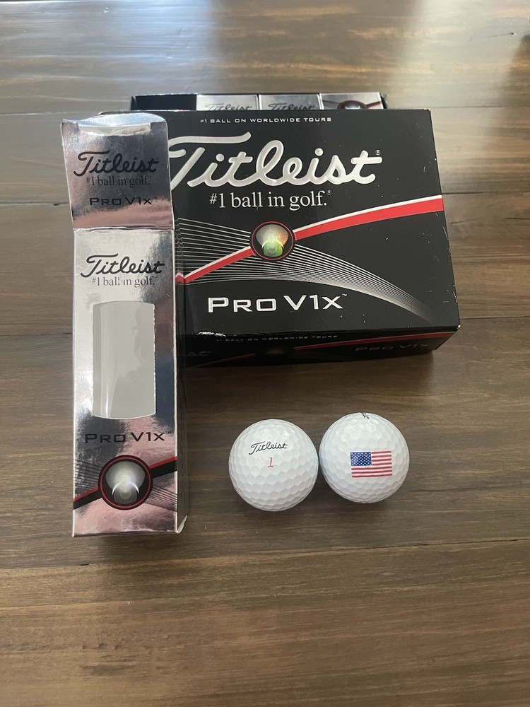 Titleist Pro V1x Golf Balls One Dozen White 76 4th Of July Edition NEW IN BOX!