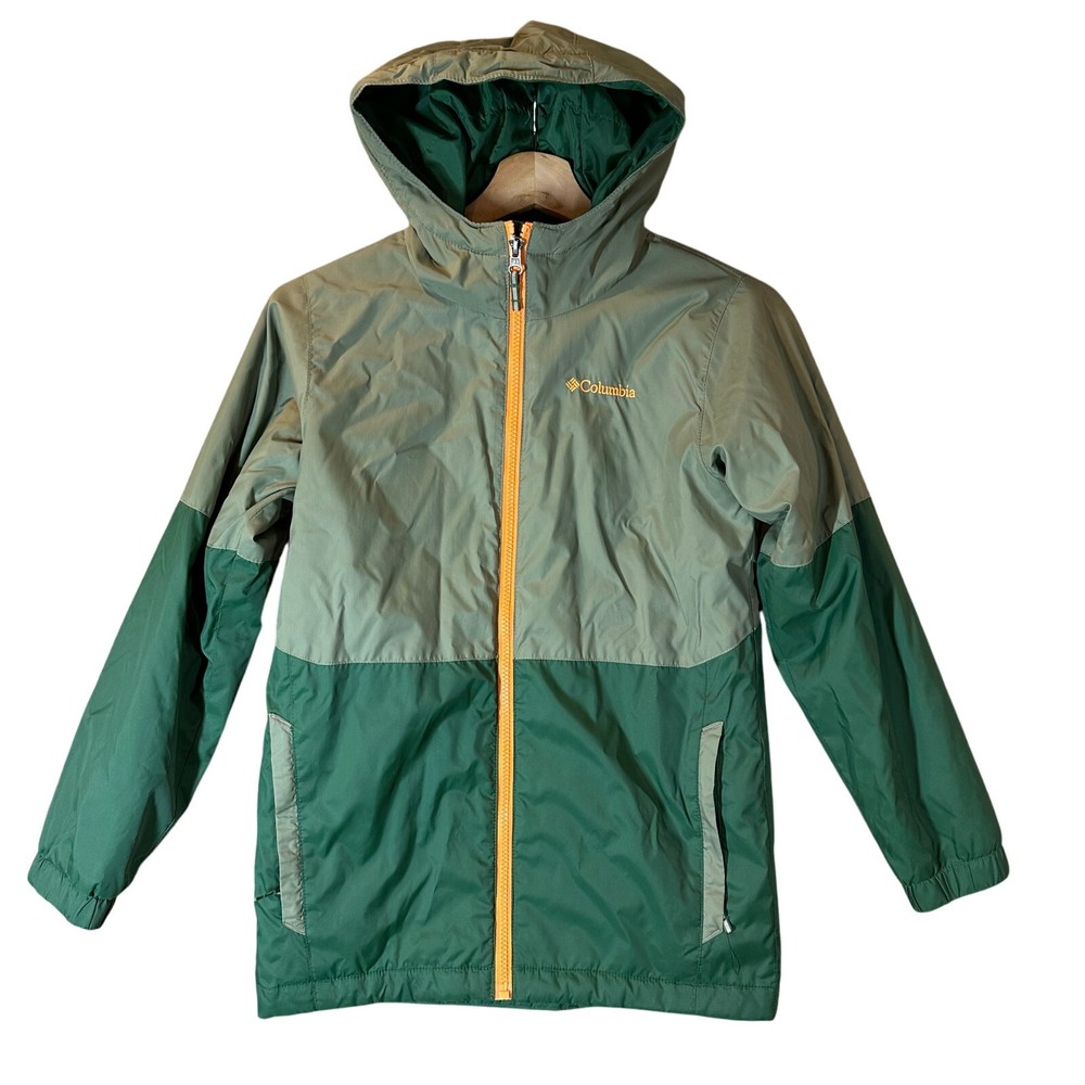 Columbia Sky Canyon Insulated Jacket Green Nylon Parka Coat Boys M 10 12