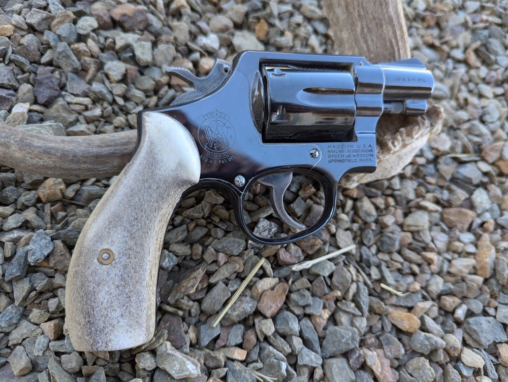 Smith and Wesson K and L Frame Grips Round Butt S&W Elk Antler Made in USA