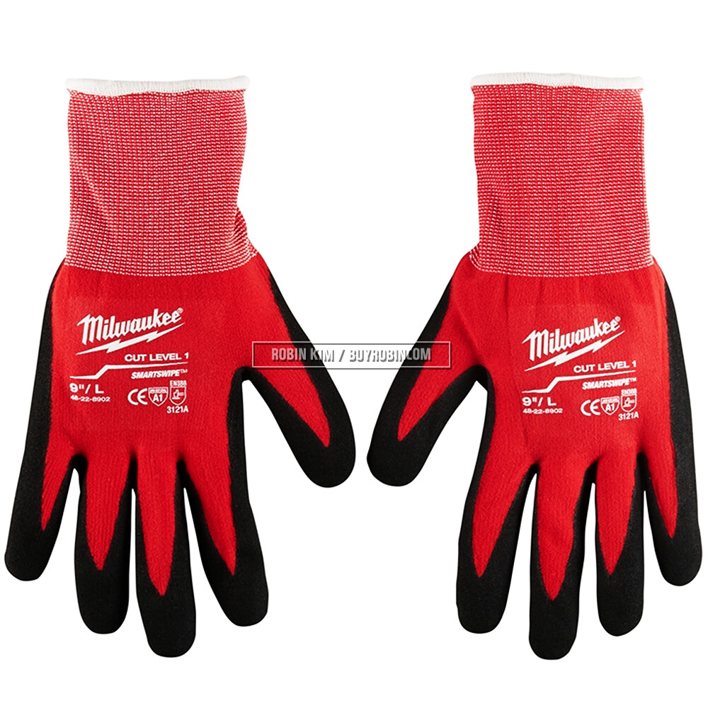 Milwaukee 48-22-8902 Men's Size L Construction Gloves -Red
