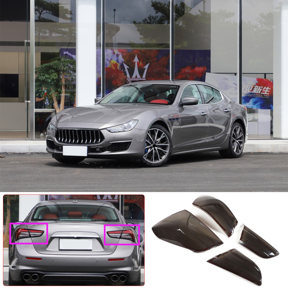 Smoked Black ABS Tail Light Cover for 2021-2024 Maserati Ghibli